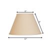 12" Parchment Biege Premium Empire Slanted Linen Lampshade