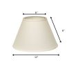12" White Premium Empire Slanted Linen Lampshade