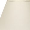 12" White Premium Empire Slanted Linen Lampshade