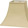 10" Parchment Biege Premium Square Bell Slanted Linen Lampshade