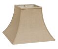 10" Dark Wheat Premium Square Bell Slanted Linen Lampshade