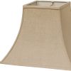 10" Dark Wheat Premium Square Bell Slanted Linen Lampshade