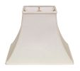 10" White Premium Square Bell Slanted Linen Lampshade