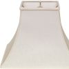 10" White Premium Square Bell Slanted Linen Lampshade