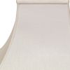 10" White Premium Square Bell Slanted Linen Lampshade
