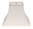 12" White Premium Square Bell Slanted No Slub Lampshade