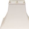 12" White Premium Square Bell Slanted No Slub Lampshade