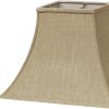 12" Light Wheat Premium Square Bell Slanted Linen Lampshade
