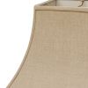 12" Dark Wheat Premium Square Bell Slanted Linen Lampshade