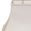 12" White Premium Square Bell Slanted Linen Lampshade