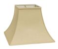 14" Parchment Biege Premium Square Bell Slanted Linen Lampshade