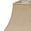 14" Dark Wheat Premium Square Bell Slanted Linen Lampshade