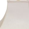 14" White Premium Square Bell Slanted Linen Lampshade