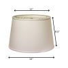 14" White Rounded Empire Slanted No Slub Lampshade