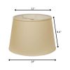 14" Parchment Biege Rounded Empire Slanted Linen Lampshade