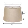 14" Dark Wheat Rounded Empire Slanted Linen Lampshade