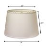 16" White Rounded Empire Slanted No Slub Lampshade
