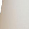 16" White Rounded Empire Slanted Linen Lampshade