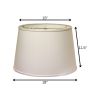 18" White Rounded Empire Slanted No Slub Lampshade