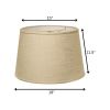 18" Light Wheat Rounded Empire Slanted Linen Lampshade