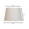 18" White Rounded Empire Slanted Linen Lampshade