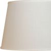 18" White Rounded Empire Slanted Linen Lampshade