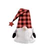 27" Black And Black Felt And Faux Fur Gnome Adjustable Height Tree Topper