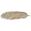 18" Gold Feather Metal Handmade Tray