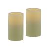 Set of Two Ivory Flameless Pillar Candle