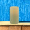 Set of Two Ivory Flameless Pillar Candle
