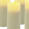 Set of Four Ivory Flameless Pillar Candles