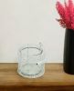 5" White Metal Tabletop Lantern Candle Holder