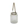 6" Clear and Brown Glass Tabletop Lantern Candle Holder