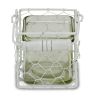4" White Metal and Jar Tabletop Votive Candle Holder