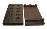 8" Brown Solid Wood Tabletop Taper Candle Holder