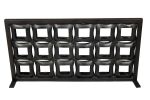 23" Black Iron Floor Tealight 18-Candle Holder
