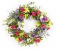 24" Pink and Green Mixed Assortment Artificial Wreath