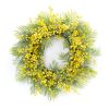 27" Green and Yellow Fern Artificial Wreath