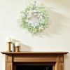 22" Green and White Mixed Assortment Artificial Wreath