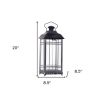 Set of Three Gray Metal Mirrored Floor Lantern Candle Holders