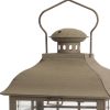Set Of Three Brown Flameless Floor Lantern Candle Holder