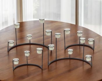 Set Of Four Black Flameless Votive Candle Holder