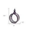 18" Black Flameless Floor Lantern Candle Holder