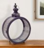 18" Black Flameless Floor Lantern Candle Holder
