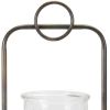 Set Of Two Bronze Flameless Floor Hurricane Candle Holder