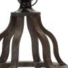 23" Brown Flameless Floor Hurricane Candle Holder