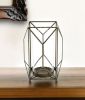 12" Gold Flameless Floor Hurricane Candle Holder
