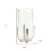 6" Silver Flameless Tabletop Hurricane Candle Holder