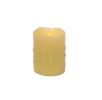 Set of Four Yellow Flameless Pillar Candle
