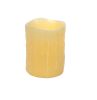 Set of Three Yellow Flameless Pillar Candle